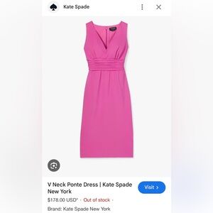 Kate Spade Pink Ponte Dress